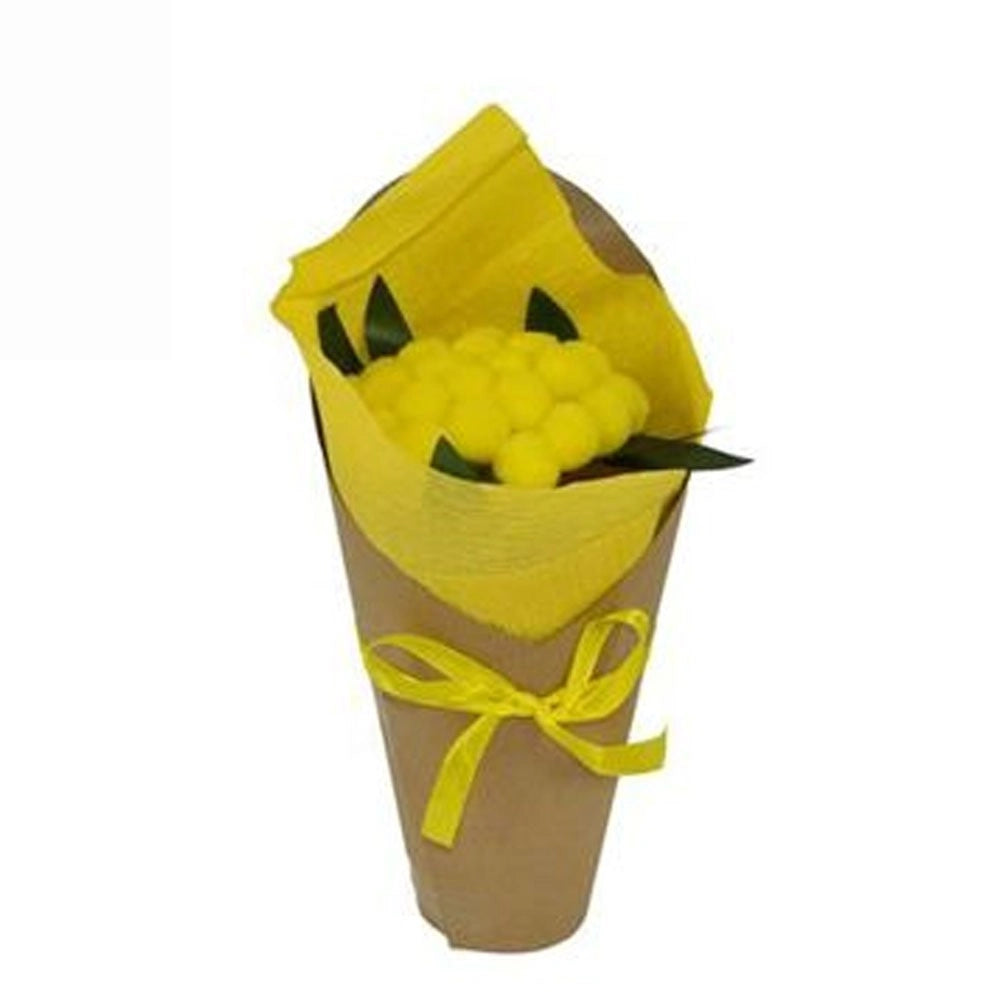Trade Shop - Piantina Mimosa Con Cartoncino E Fiocco Idea Regalo Fiori Ragazza Decorazione -
