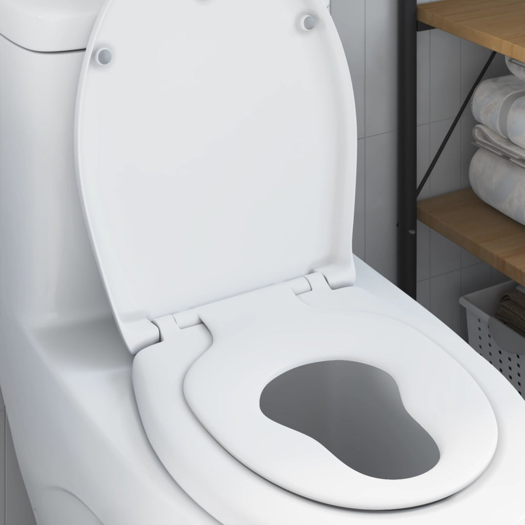 Toilette per famiglie  con seggiolino per bambini rilascio rapido in Duroplast