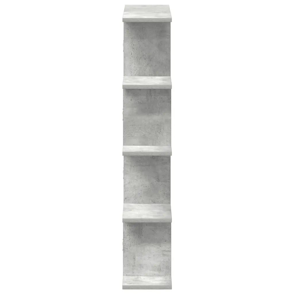 Mensola a Cubo da Muro 12 Scomparti Truciolato Grigio Cemento 860016