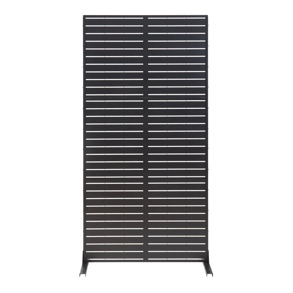Pannello Divisorio Trolu Struttura Traforata in Acciaio 200 x 100 cm Nero casa.pro