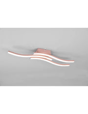 Plafoniera Soffitto Moderna 3 Bacchette Led 4000k Route Oro Rosa Trio Lighting