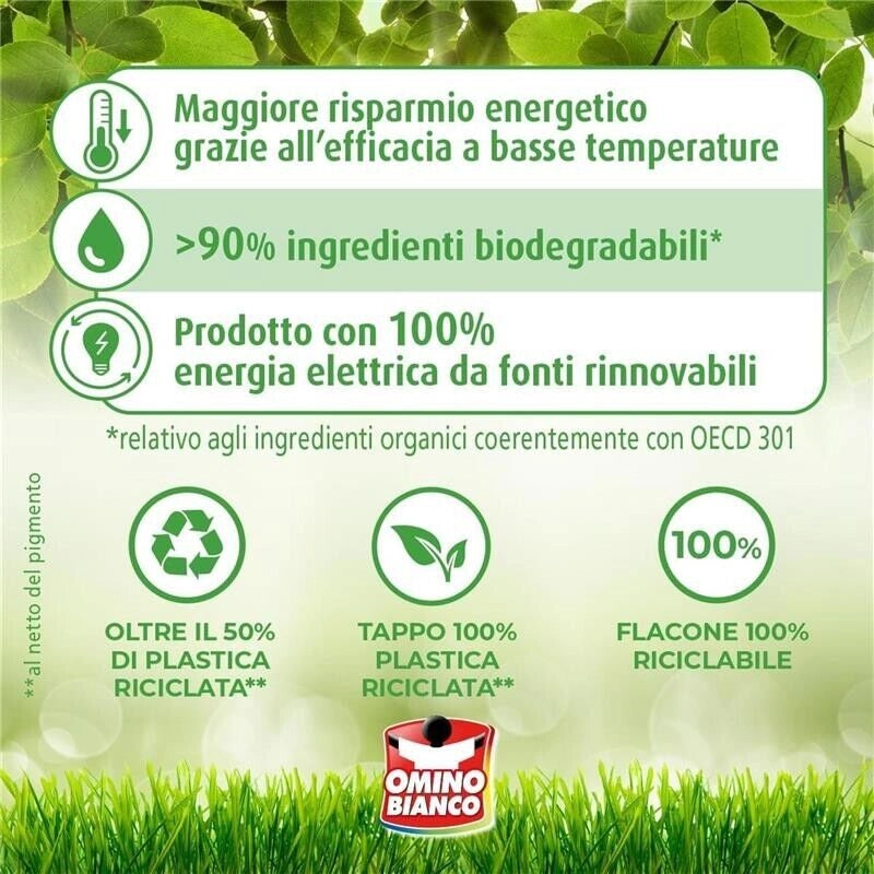 OMINO BIANCO DETERSIVO LAVATRICE 60 LAVAGGI FRESCO PROFUMO MARSIGLIA 2400 ML