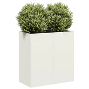 Fioriera-Vaso-Contenitore per Piante Bianca 80x40x80 cm in Acciaio Laminato a Freddo