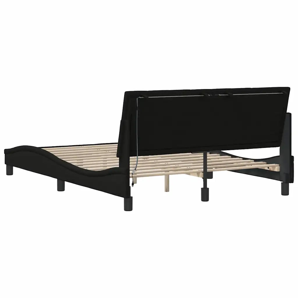 Giroletto senza Materasso Hanko Nero 140x200 cm in Tessuto 3310463