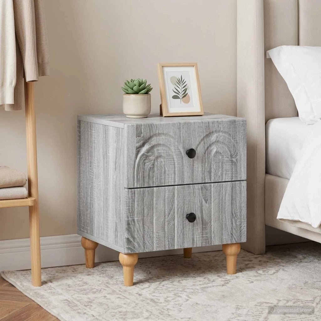 Armadio da Notte 2 pcs Grigio Sonoma 43 x 34,5 x 48 cm 894078