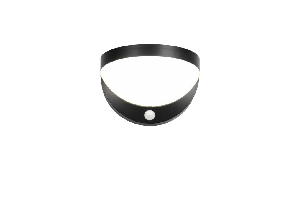 Applique esterna semirotonda nera COBRE LED 8W IP44 RL