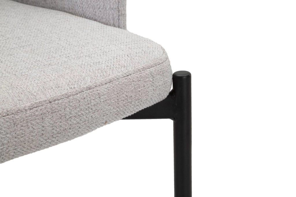 Set 2 Sedie Helsinki 51x80x53 cm in Tessuto Grigio/Nero