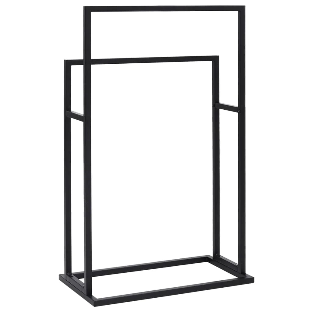 Portasciugamani da terra 78,5 cm acciaio zincato nero 02_0001652
