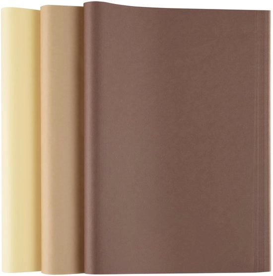 Papel di carta 60 fogli - Colorato - Cuoio - Progetti artistici - Decorazione - Materiale di alta qualità - 50 x 37 cm - Carta da pacchi
