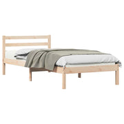 Letto singolo | Letto per adulti | Struttura del letto con testiera Marrone 215,5 x 95,5 x 69,5 cm
