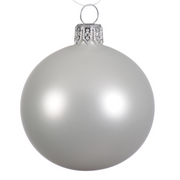 Box Da 4 Palline Di Natale Bianca Opaca 10 Cm