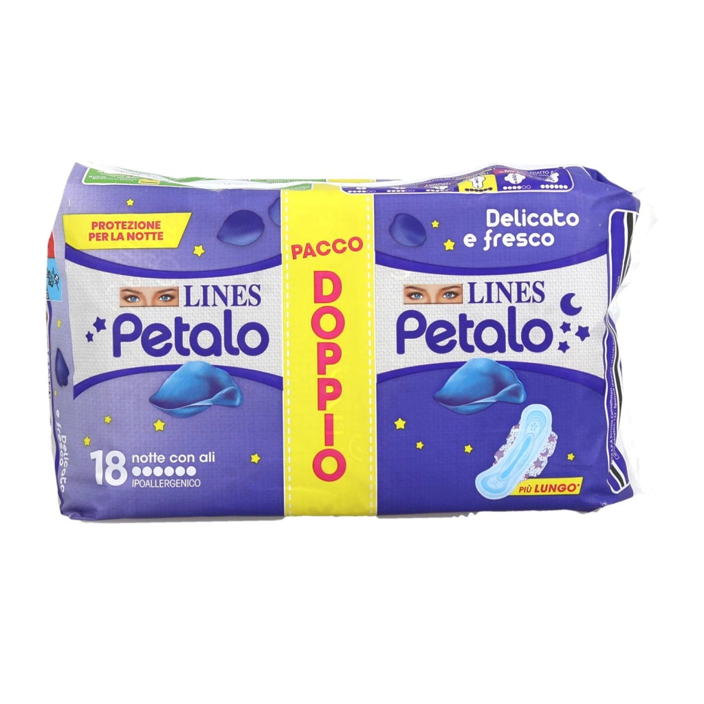 LINES PETALO ASSORBENTI DA  NOTTE CONFEZIONE DA 18PZ CON ALI