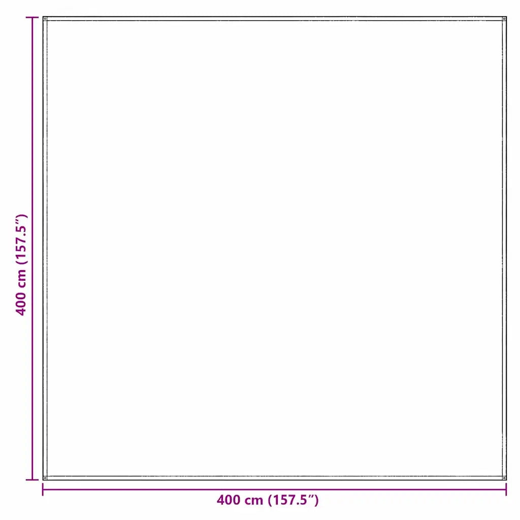 Tappeto da Tenda Grigio chiaro 400 x 400 cm Polietilene 42000200