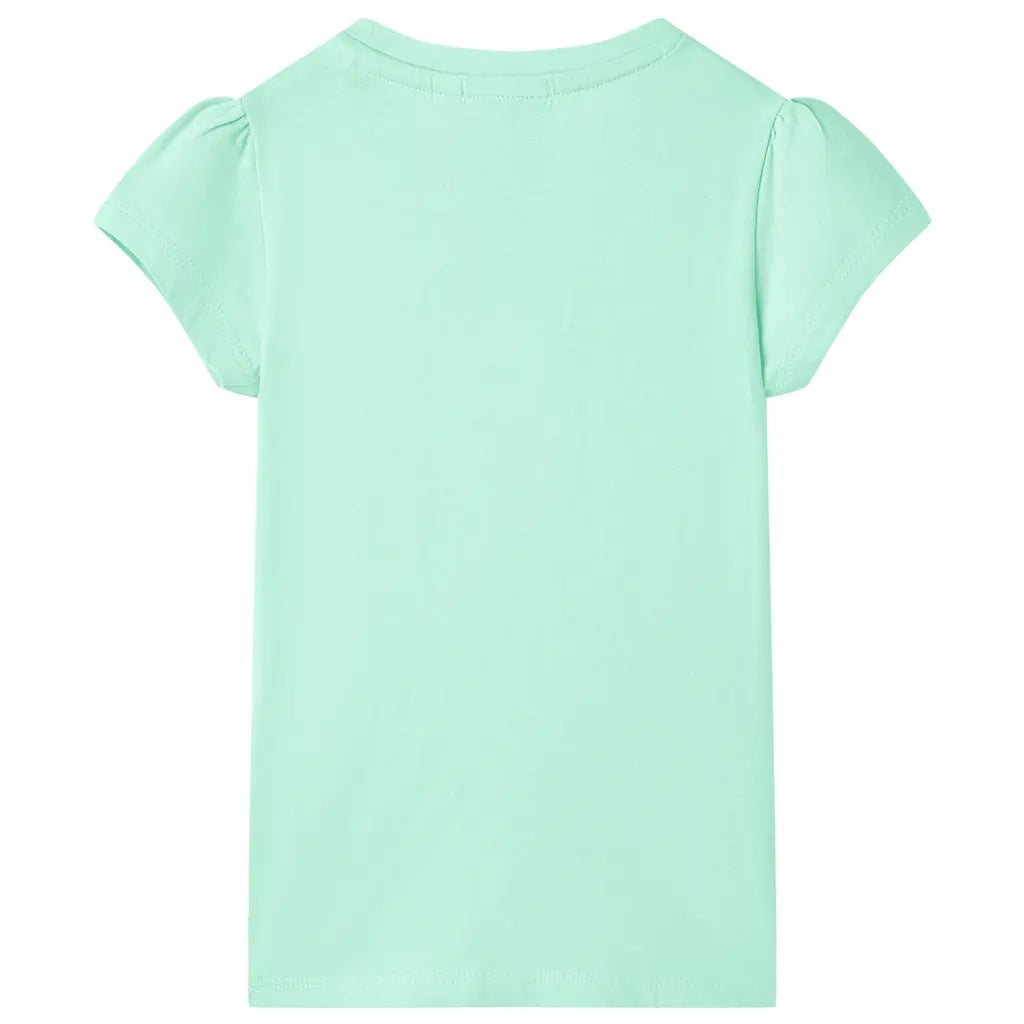 Maglietta da Bambina Verde Brillante 116 10476