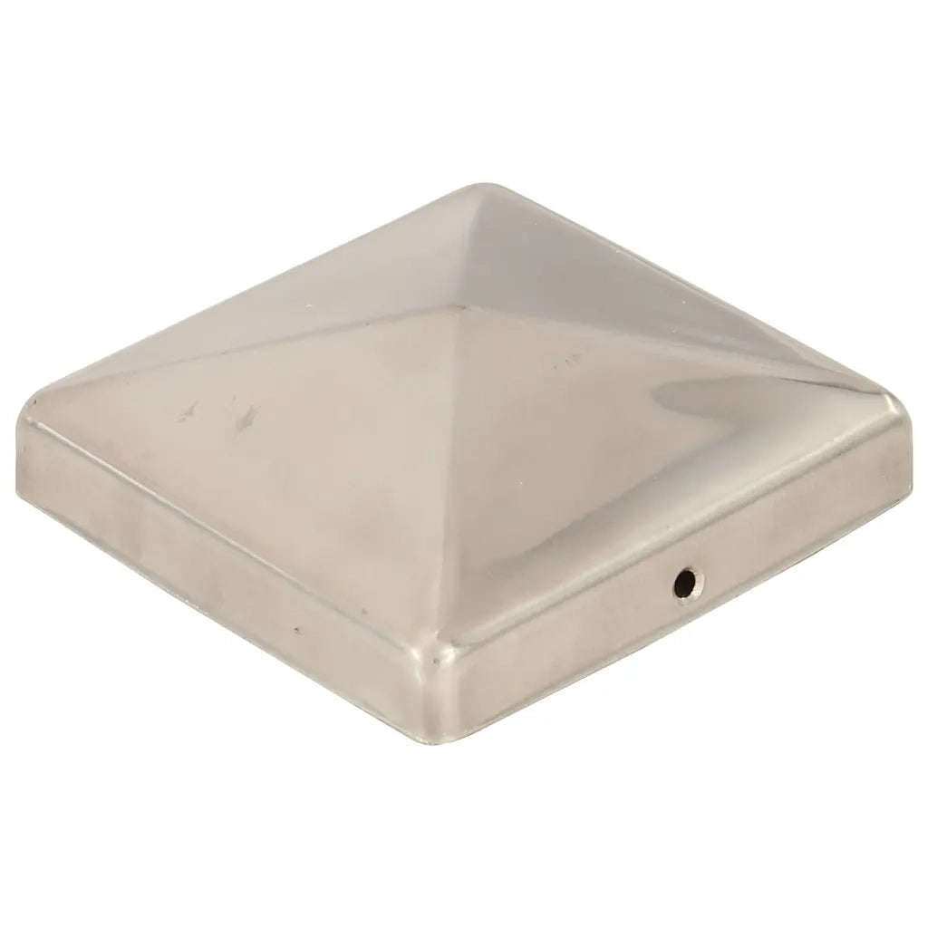 Tappi per Pali a Piramide 6 pz in Acciaio Inox 101x101 mm
