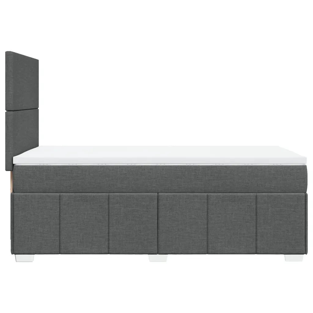 Giroletto a Molle con Materasso Grigio Scuro 100x200 cm Tessuto 3293873