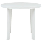 Tavolo da Giardino Bianco 89 cm in Plastica 48805