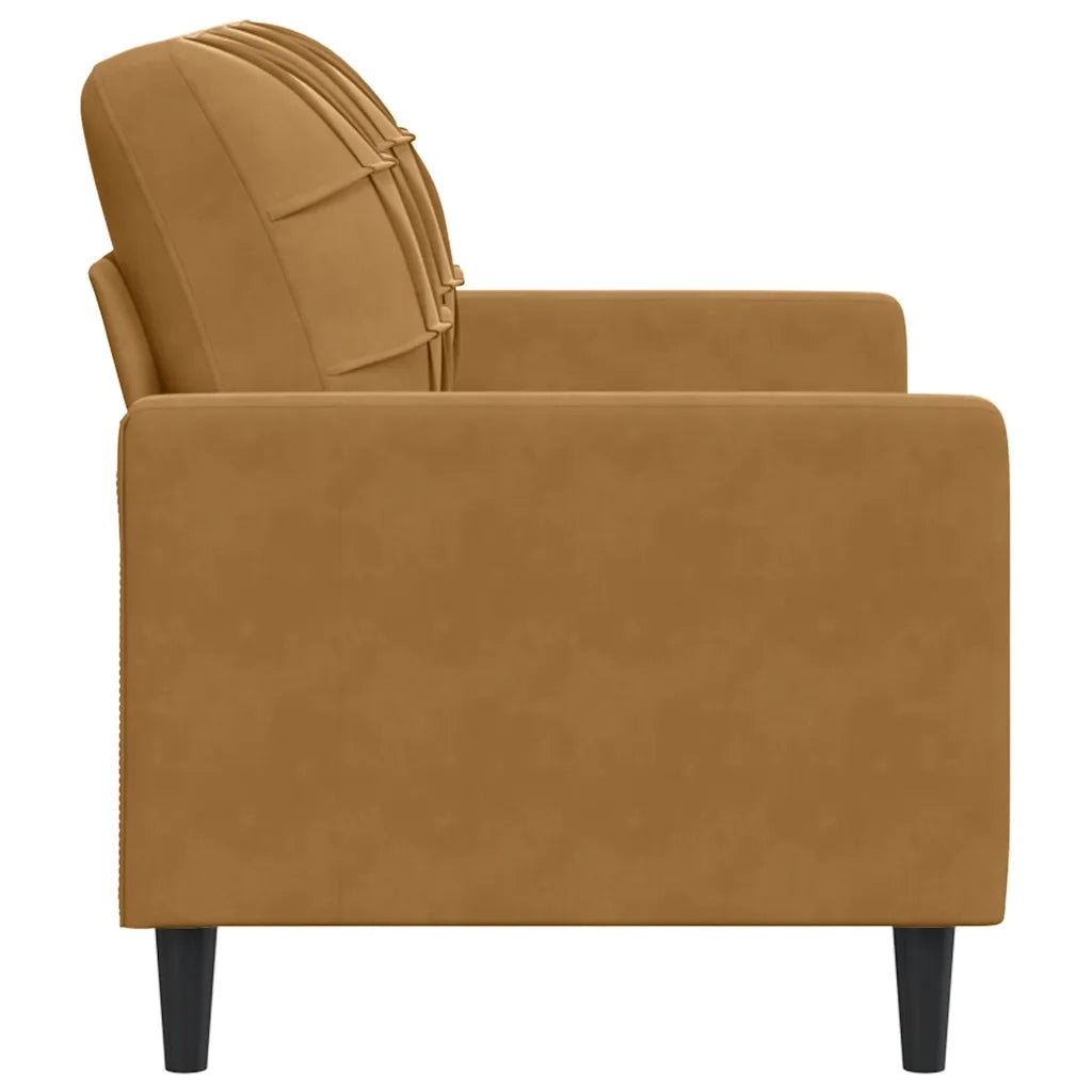 vidaXL Divano a 2 Posti marrone 120 cm in Velluto