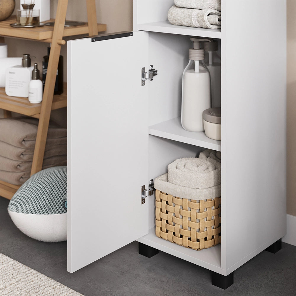 Vicco mobiletto bagno Bianco 30 x 86 cm con 3 scomparti