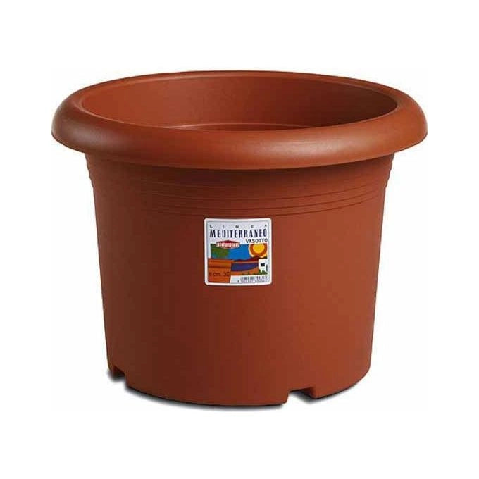 Stefanplast Vaso in Plastica Medio Cilindro Coccio 20 H.14,0