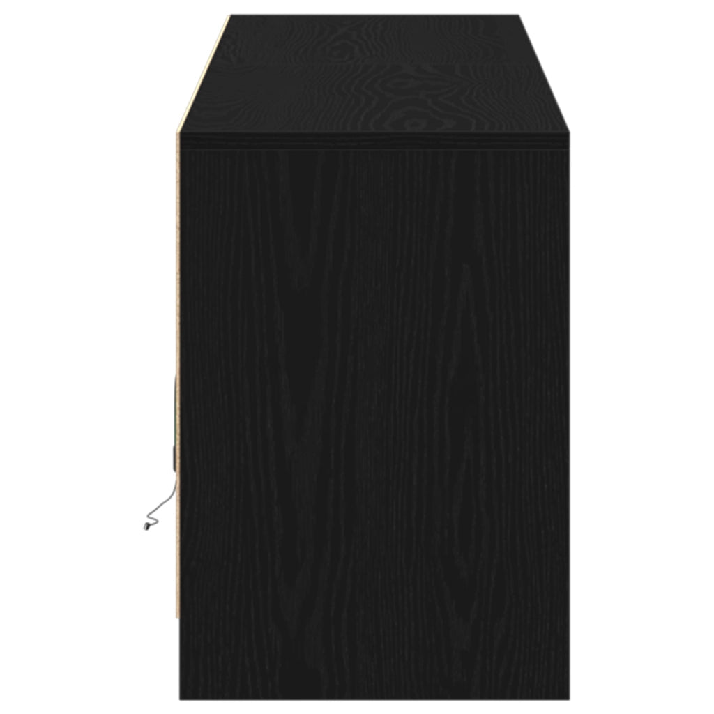 Centro di Intrattenimento Rovere Nero Legno Ingegnerizzato Medio