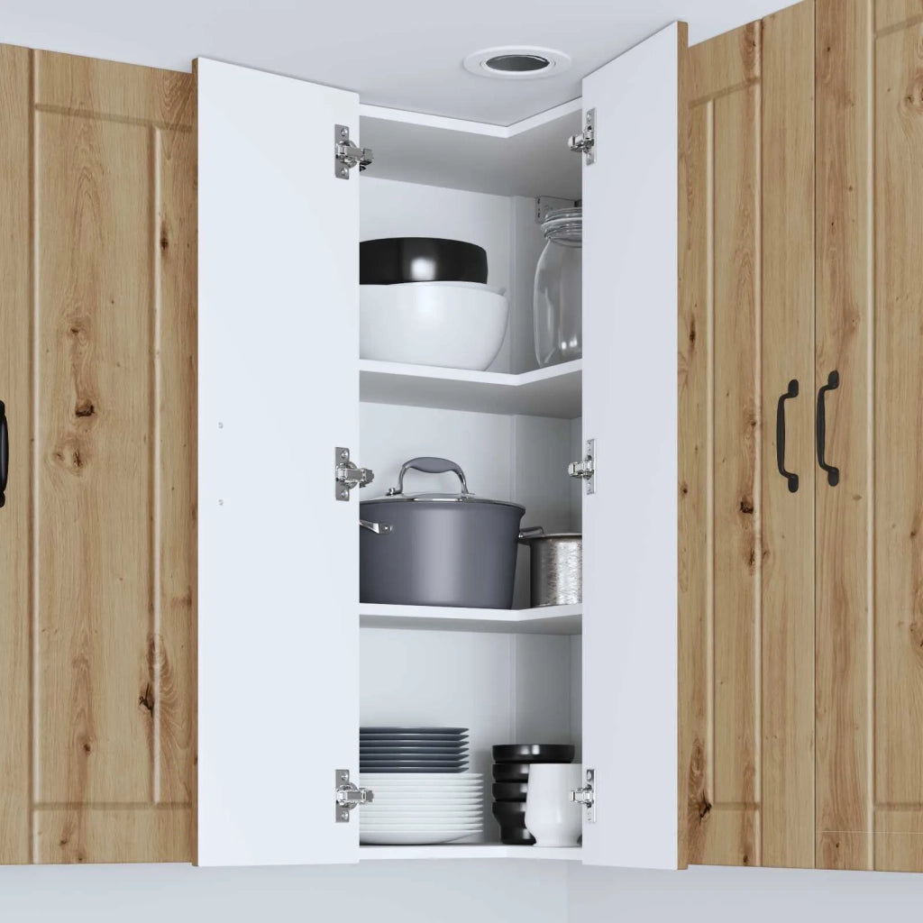 Mobile angolare per parete LUCCA Rovere Artigianale