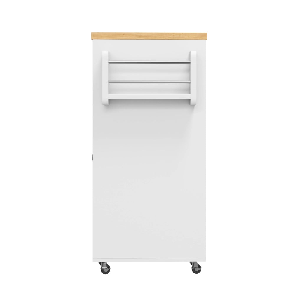 Isola cucina estensibile con 3 cassetti; ripiani laterali snack e ruote; per cucina e sala da pranzo; 116 × 45 × 89 cm