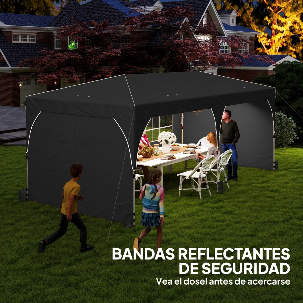 Tenda da Giardino Pieghevole ¨C Zephmum ¨C Grigio Scuro 6x3 m