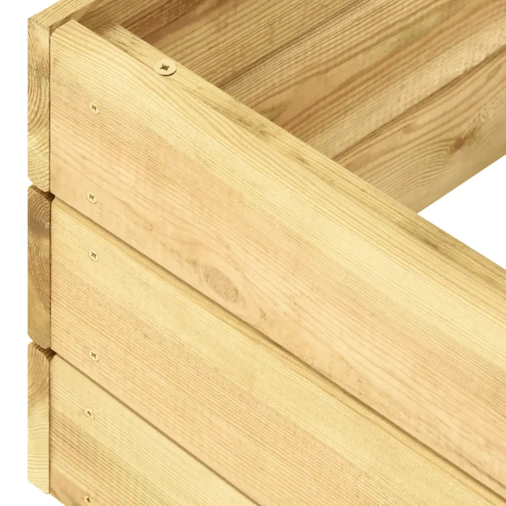 Lettino Prendisole e Tavolino in Legno di Pino Impregnato 315403