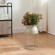 Stand Portapiante Assen 31,5 x 19,5 cm Metallo Grigio chiaro [en.casa]