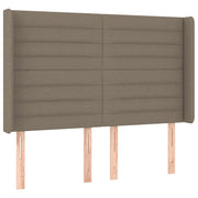 Testiera | Testata ad Orecchio Tortora 147x16x118/128 cm in Tessuto