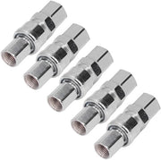 Connettori aeree 5 set - Acciaio inossidabile verniciato - Fitting di connessione pneumatica rapida - Fitting di connessione tubo 1/4 - Facile da installare - Inclusi plug - Connettori pneumatici