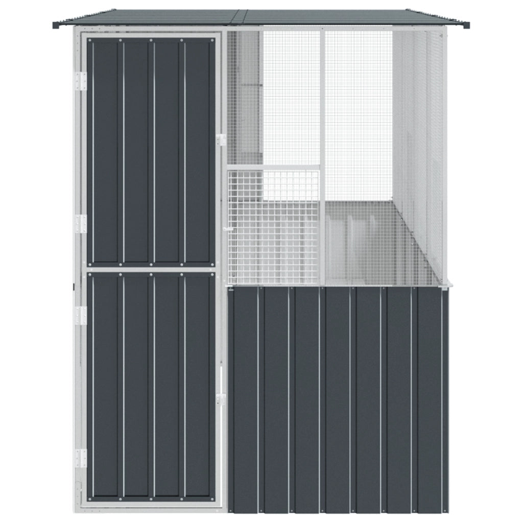 Gabbia per Uccelli  Anthracite 215x78x200 cm Acciaio Galvanizzato