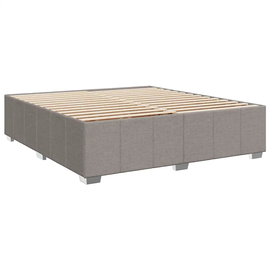 Giroletto a Molle con Materasso Tortora 200x200 cm in Tessuto 3287186