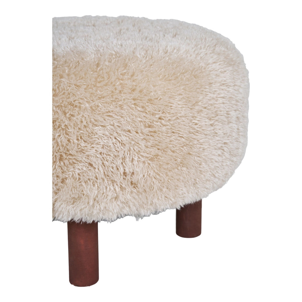 Pouf Inverness, Beige, Poliestere, 50x50x36 cm