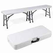 Marvin Panca Pieghevole Esterno Salvaspazio da Giardino Coco Panchina Birreria da Campeggio 183 cm Panche Portatili per