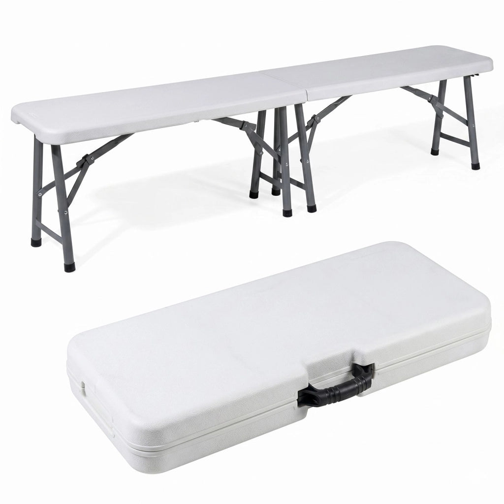Marvin Panca Pieghevole Esterno Salvaspazio da Giardino Coco Panchina Birreria da Campeggio 183 cm Panche Portatili per