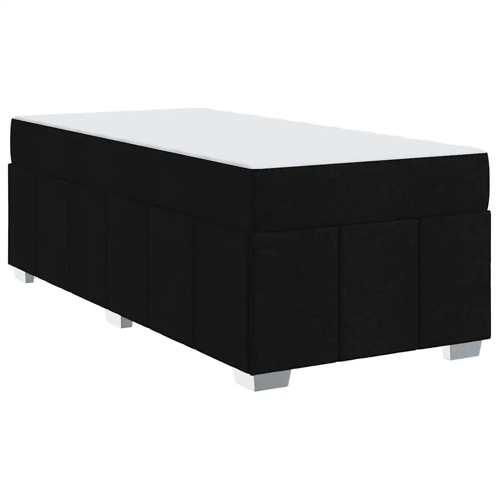 vidaXL Struttura del letto con materasso Nero 90 x 200 cm Tessuto
