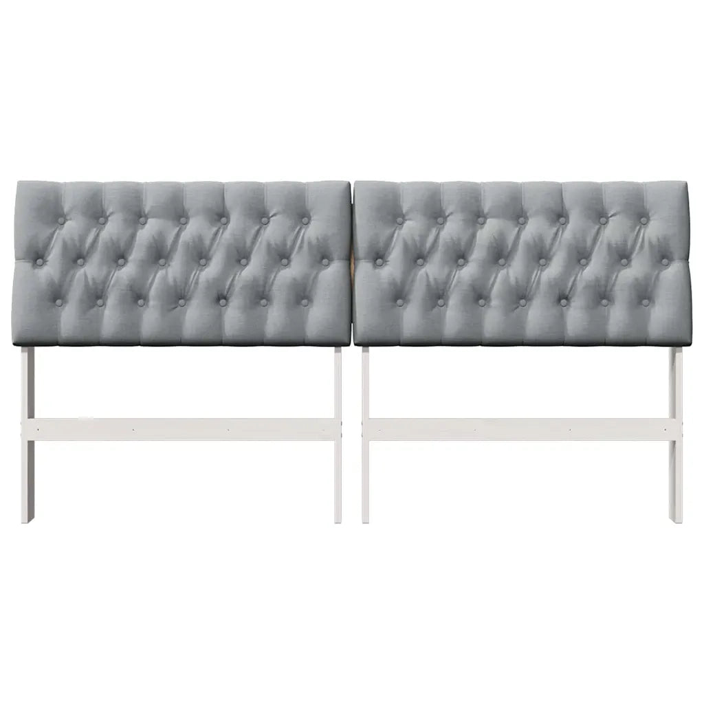 Testiera imbottita Grigio chiaro 180 cm Pino massello