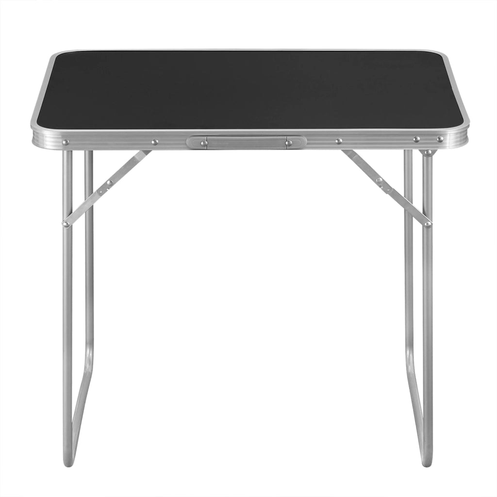Tavolino da giardino pieghevole con gambe ripiegabili; maniglia laterale; piano robusto e uso per campeggio; picnic e pesca