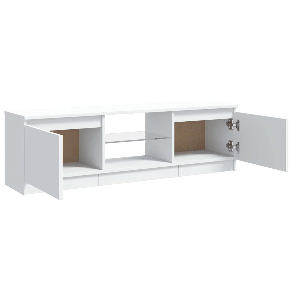 Mobile TV multimediale scaffale TV credenza mobile TV sala da pranzo soggiorno camera da letto con luci LED 120 x 30 x 35,5 cm bianco 02_0026510