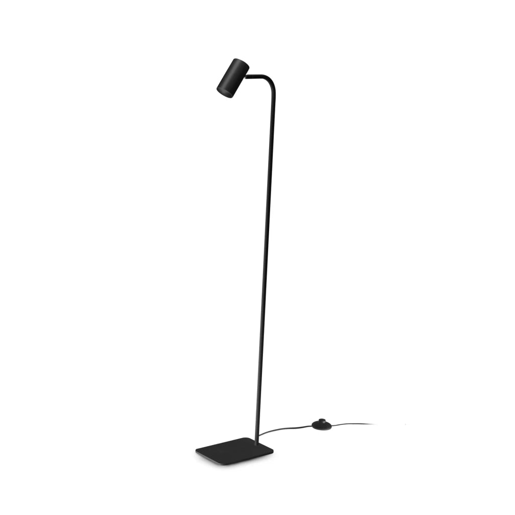 Lampada Da Terra Ginger Finitura Nera GU10 Dimmerabile 28W Ideal Lux