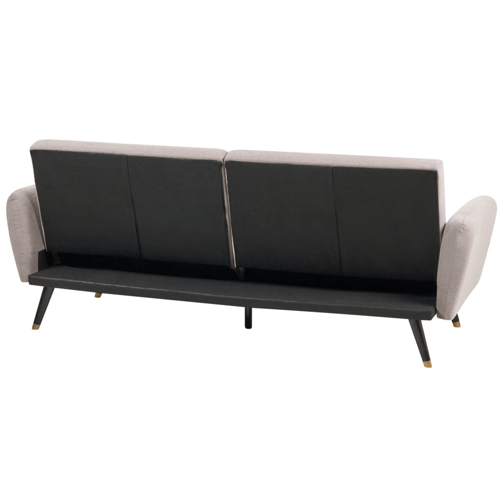 Divano letto 3 posti in tessuto marrone chiaro Tappezzeria Elegante Glam Moderno Soggiorno Camera Da Letto