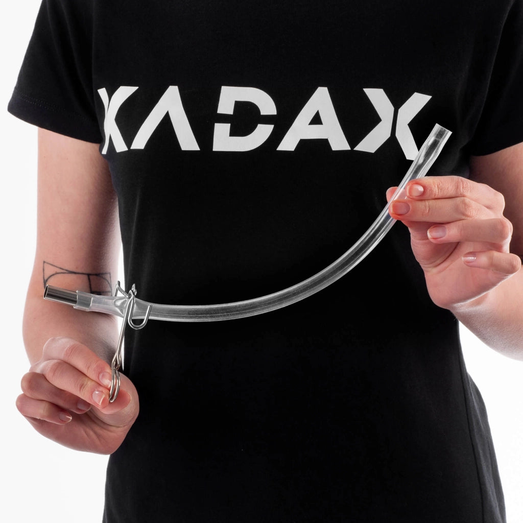Tubo flessibile per spremiagrumi KADAX con morsetto, lunghezza 34 cm, diametro 11 mm, in silicone.