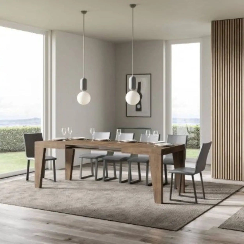 Tavolo allungabile 120/380x90 cm Naxy colore noce