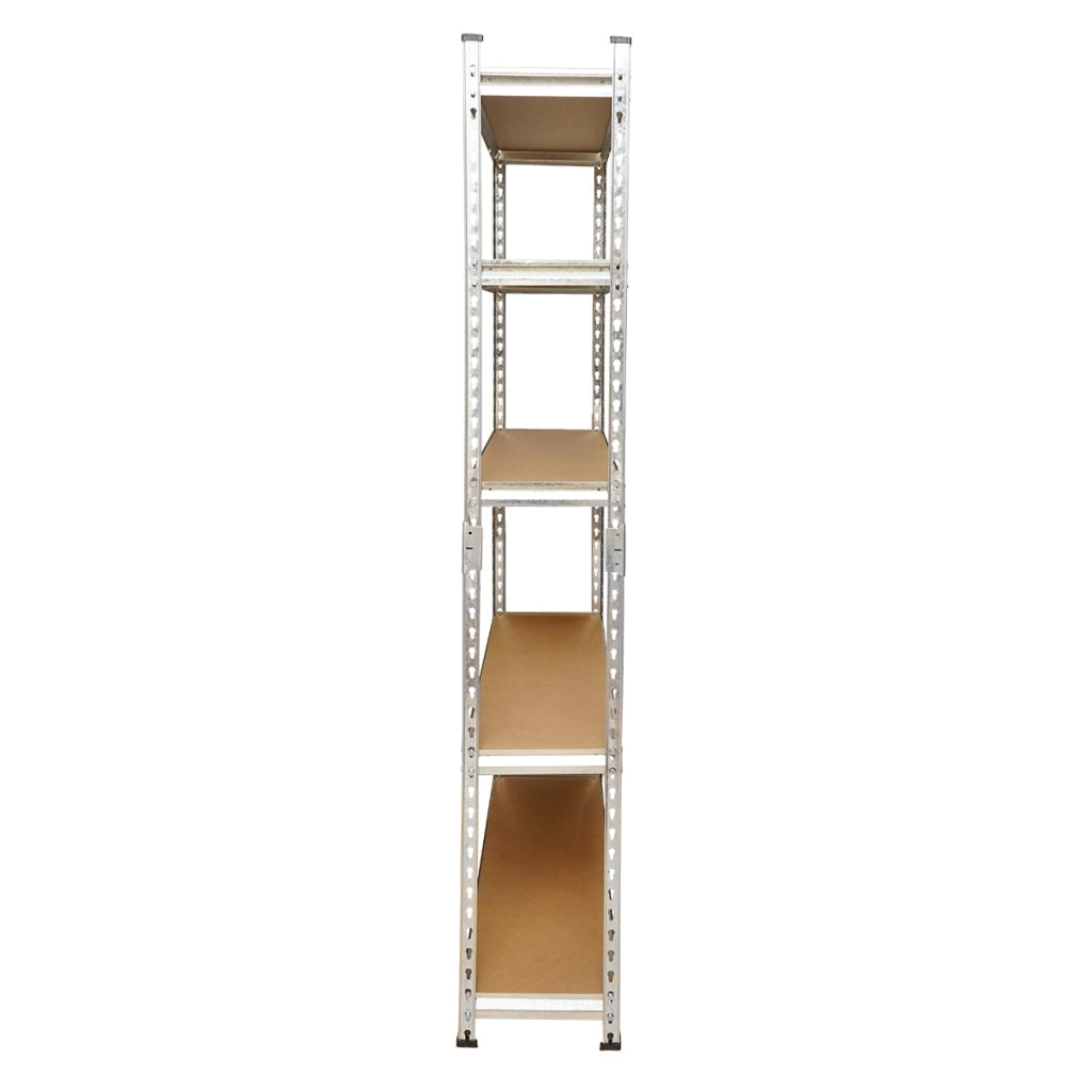 Scaffale in metallo con 5 ripiani in MDF, 180x90x30 cm, 120 kg/ripiano, montaggio senza viti