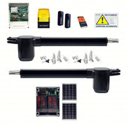 KIT PANNELLO SOLARE BHE 500 DFM 2 ANTA BATTENTE 24V CON SUNPOWER 2 BATTERIE