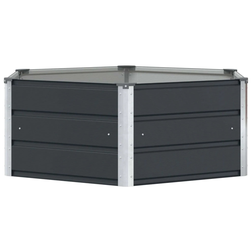 Fioriera | Cassetta per fiori | Vaso Antracite 129 x 129 x 45 cm Acciaio
