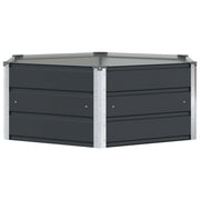 Fioriera | Cassetta per fiori | Vaso Antracite 129 x 129 x 45 cm Acciaio