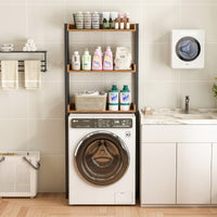 Scaffale bagno sopra WC lavatrice loft industriale ripiani 165 cm